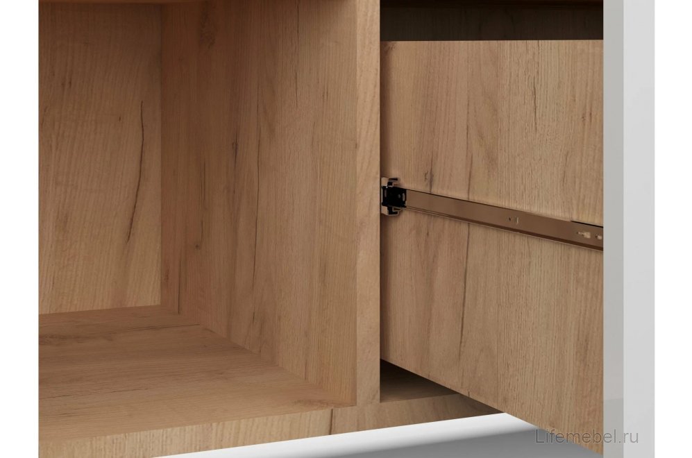 ТВ-тумба Эго Т-3 на ножках дуб крафт золотой / белый глянец