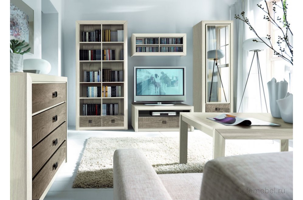 ТВ-тумба Коен RTV1S ясень снежный / сосна натуральная