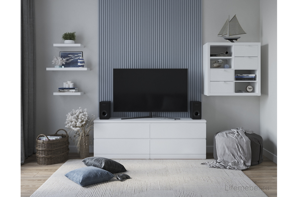ТВ-тумба Варма 4Д белый