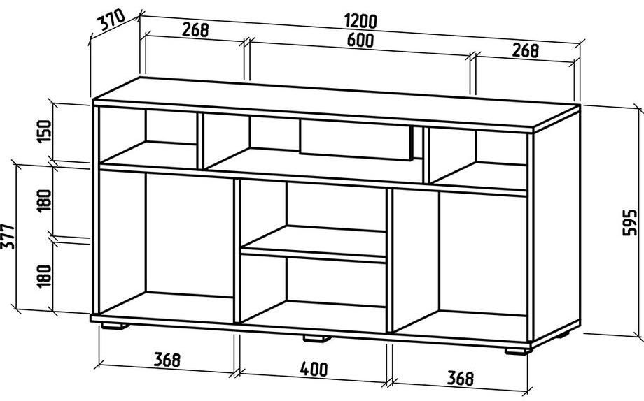 ТВ-тумба Тунис дуб сонома / белый