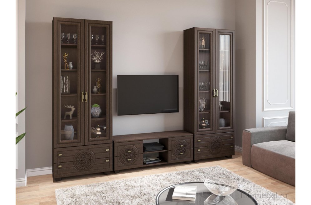 ТВ-тумба Монблан МБ-39К венге / орех шоколадный