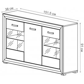 Витрина Мальта REG2W1D