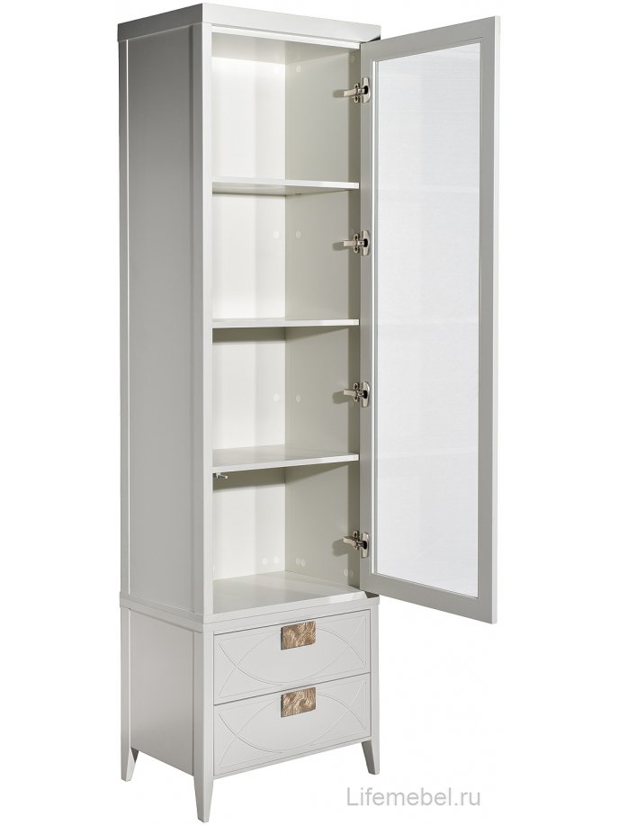 Витрина Аурум два ящика бежевая