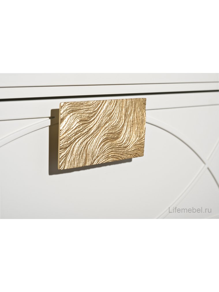 Витрина Аурум широкая два ящика бежевая