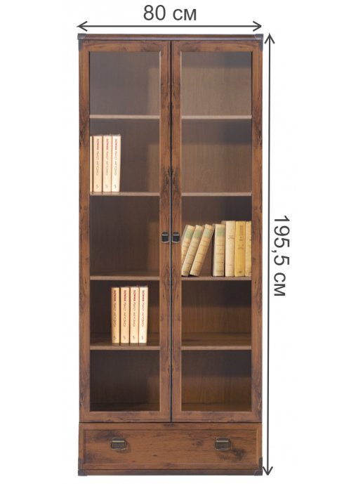 Витрина Индиана JWIT 2D1S дуб саттер