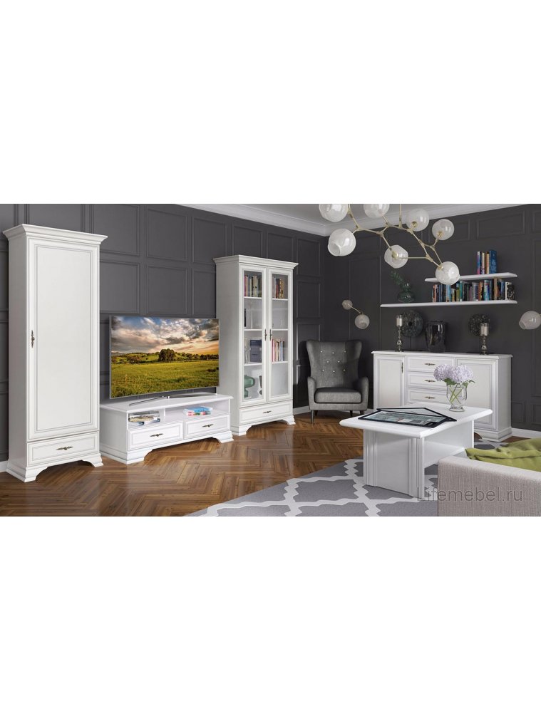 Витрина Kentaki S320-REG2W1S белая