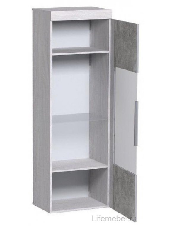 Витрина Леон 2 ясень анкор светлый / ателье светлый низкая