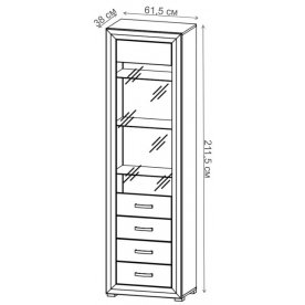 Витрина Мальта REG1W3S