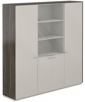 Офисный стеллаж NZ-0313+NZ-0331+NZ-0313 бренсон трюфель / серый камень