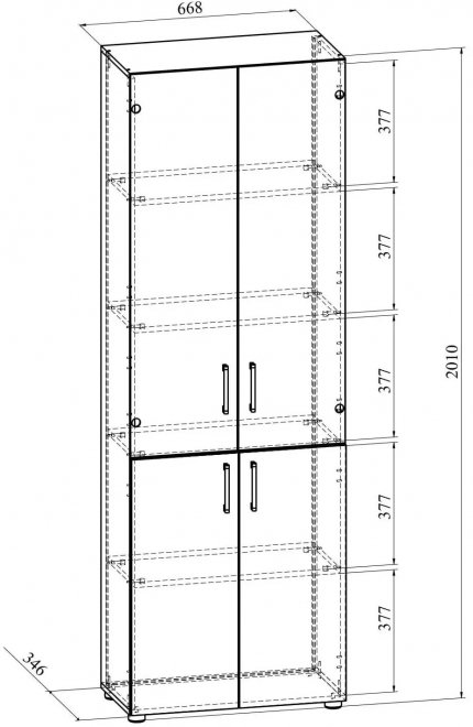 Витрина ОФ-303К блэквуд сатиновый