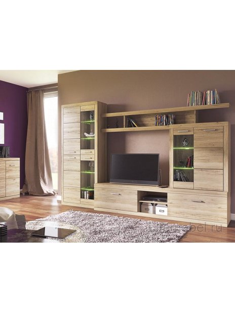 Витрина Oskar 2V2D дуб санремо