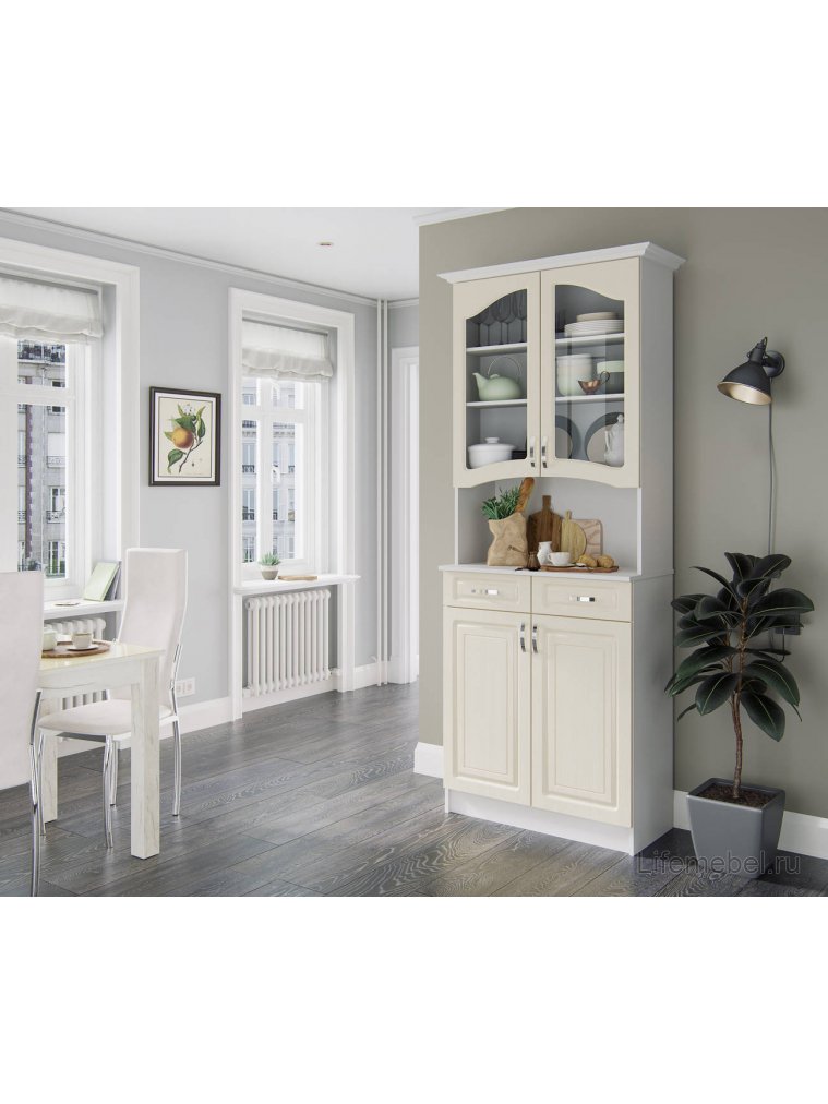 Витрина Прованс-08 80x215 клен кремовый