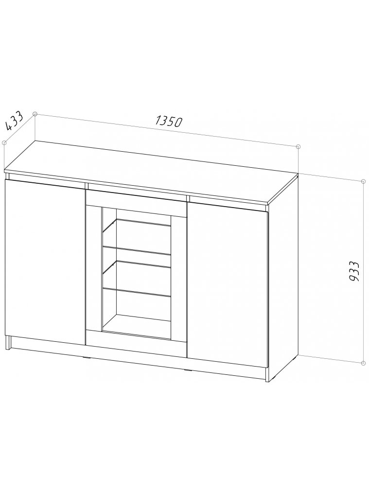 Витрина Рунтроп Т-14 белая
