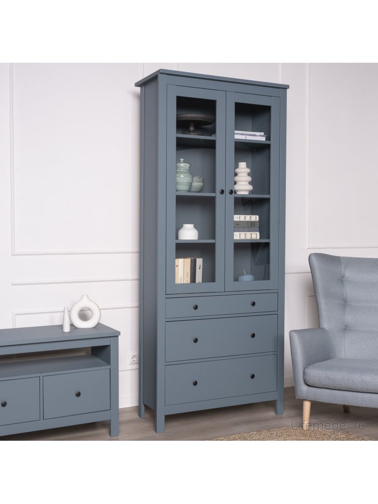 Витрина Сага 90 бирюзовый