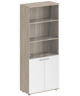 Витрина SG.801 дуб светлый / белый