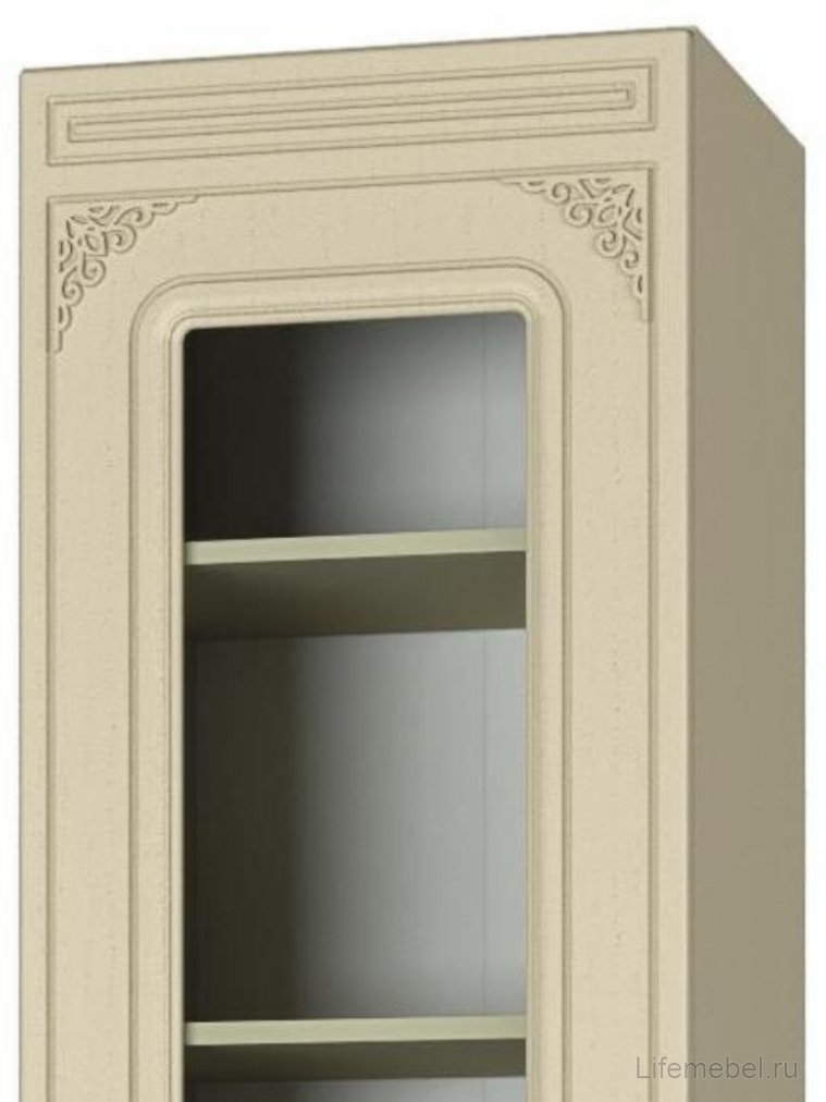 Витрина Ассоль плюс АС-533К со стеклом левая ваниль