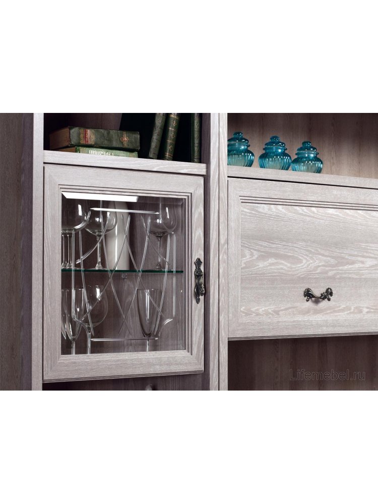 Витрина Лючия №186 дуб оксфорд серый