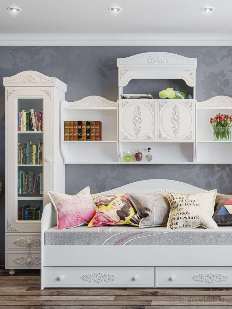 Витрина Ассоль АС-1 белое дерево