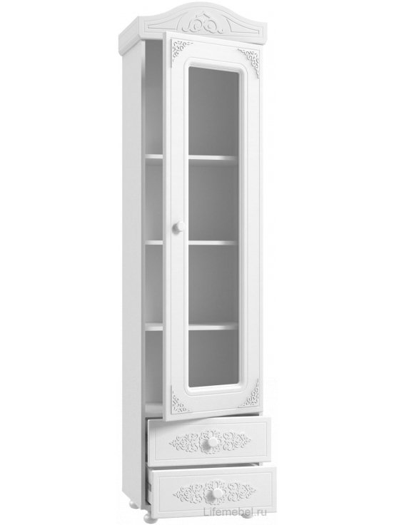 Витрина Ассоль АС-1 белое дерево