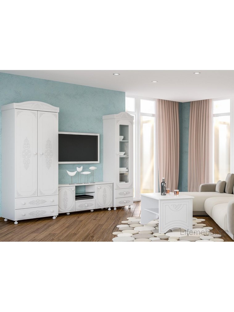 Витрина Ассоль АС-1 белое дерево