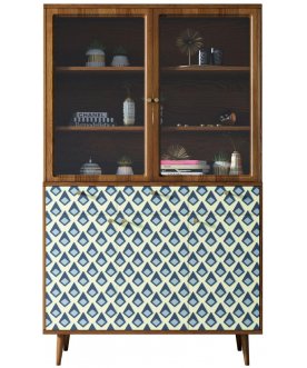 Книжный шкаф Воаб орех / принт 13