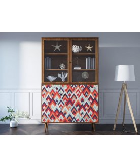 Книжный шкаф Воаб орех / принт 2