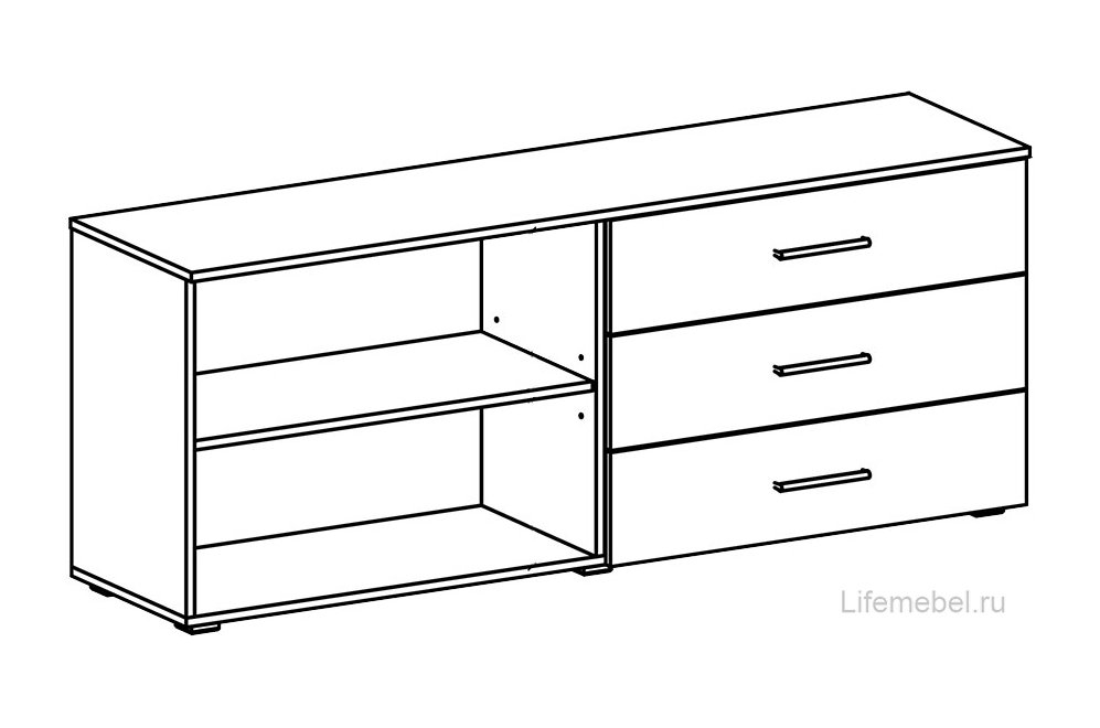 Комод Плутон 7 дуб сонома