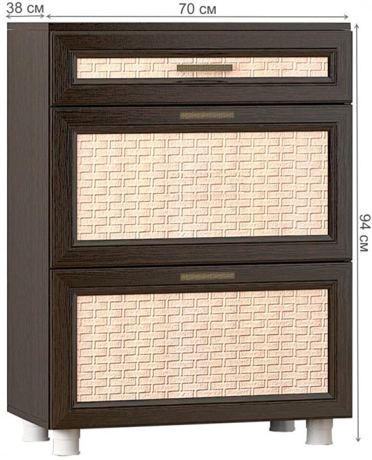 Обувница Эльза венге / дуб молочный