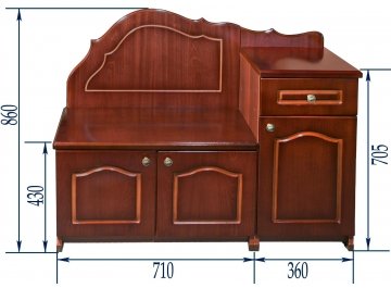 Тумба для обуви Константа орех тёмный