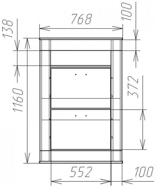 Обувница Мебелеф 22 бук / голубой глянец