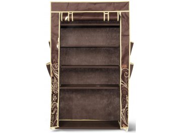 Тумба для обуви SHT-SR1 с чехлом темно-коричневая