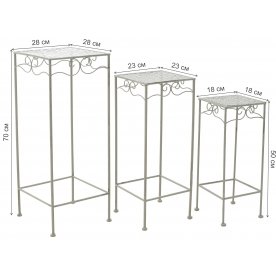 Комплект подставок для цветов Sally