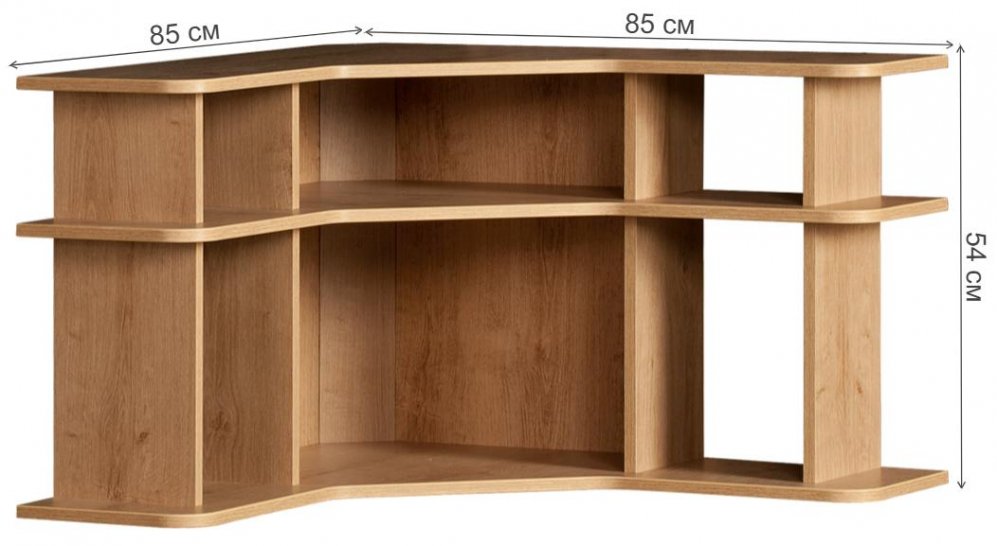 Полка угловая Ралли №859 дуб ридинг