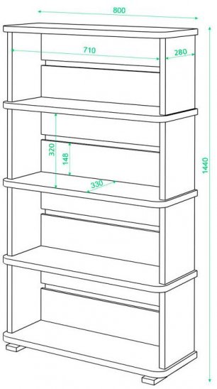 Cтеллаж СБ-25/4 БЕ белый
