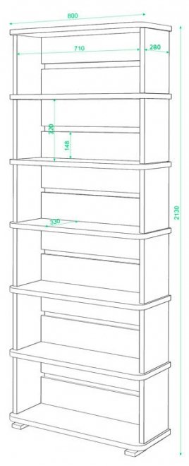 Cтеллаж СБ-25/6 БЕ белый