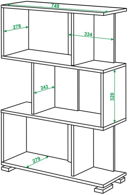 Cтеллаж СЛ-5-3 БЕ белый