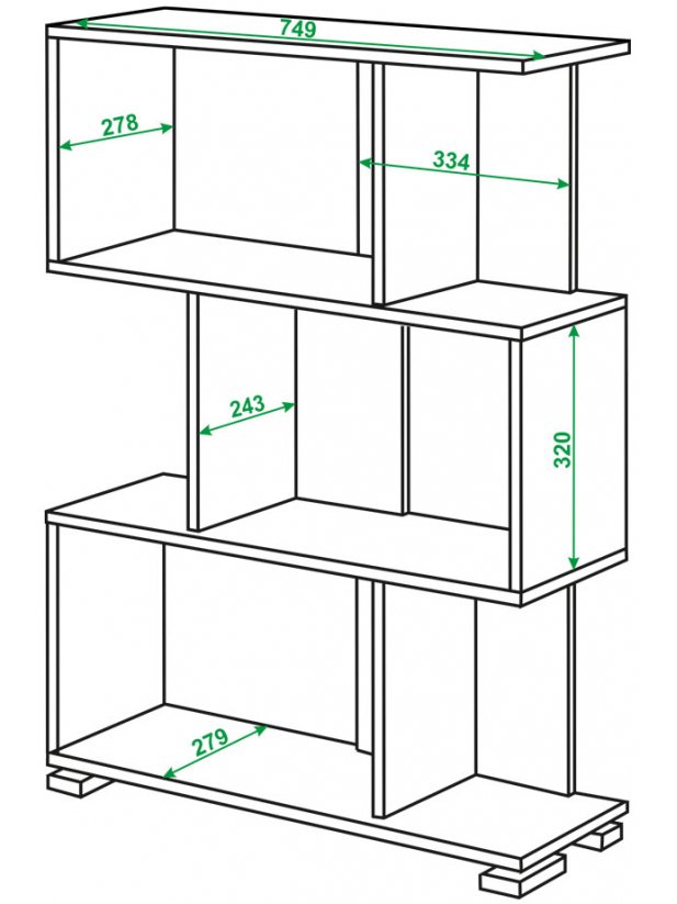 Cтеллаж СЛ-5-3 В венге