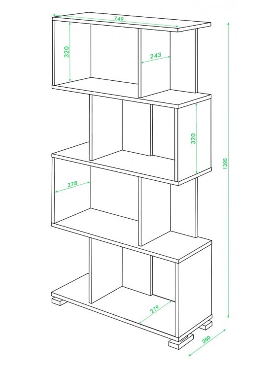 Cтеллаж СЛ-5-4 Ш шамони