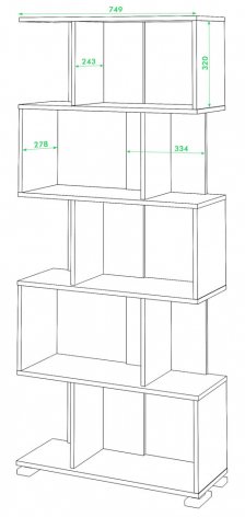 Cтеллаж Валевро-5 БЕН белый / нельсон
