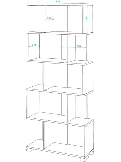 Cтеллаж СЛ-5 К карамель