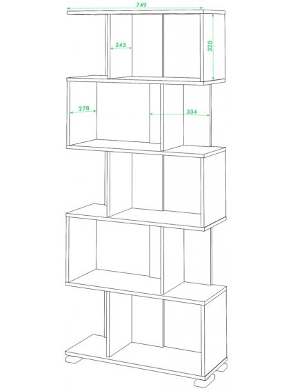 Cтеллаж СЛ-5 В венге