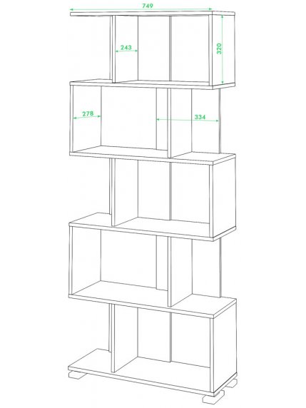 Cтеллаж СЛ-5 ВК венге / карамель