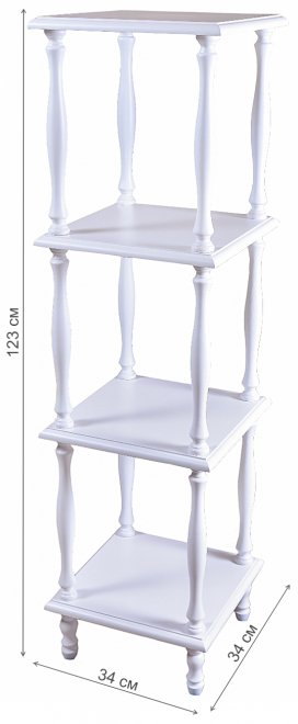 Этажерка П 8 белая