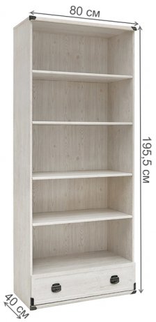 Стелаж Индиана JREG 1So/80 сосна каньон