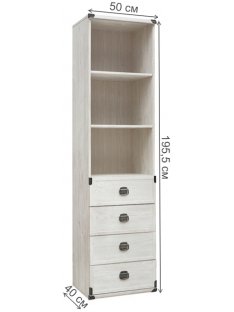 Стелаж Индиана JREG 4So/50 сосна каньон