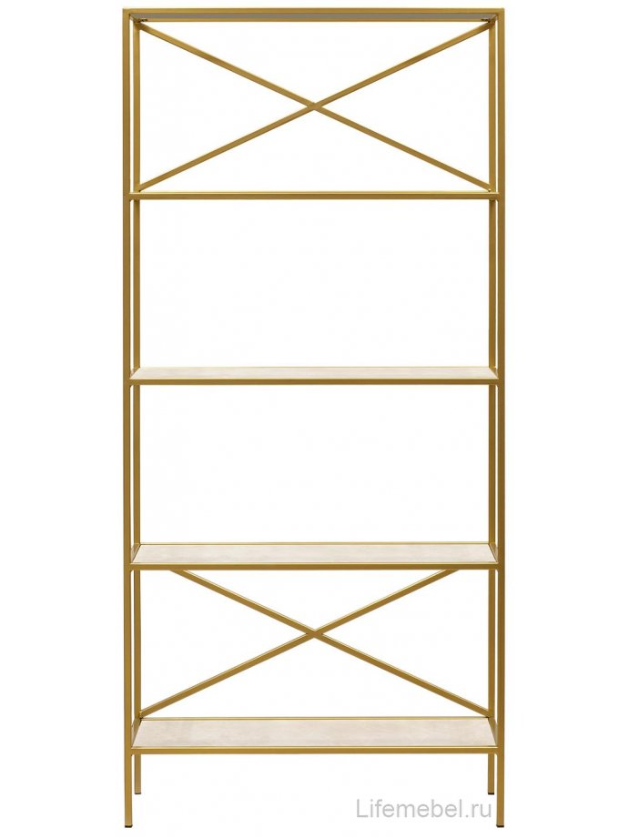 Стеллаж Karin-800 золото / слоновая кость