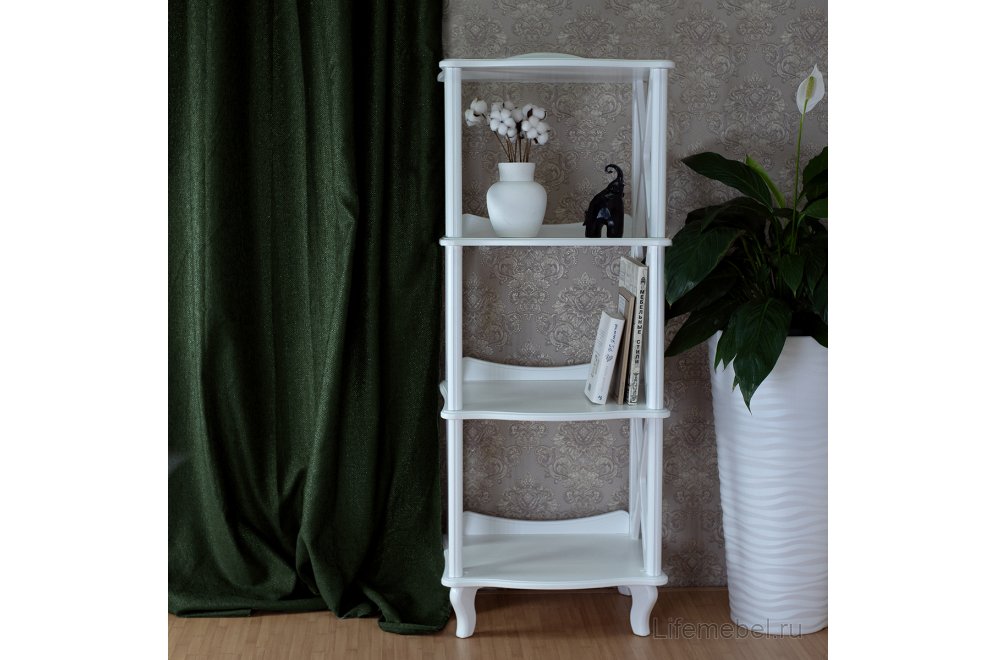 Стеллаж Джульетта 3 уровня молочный дуб