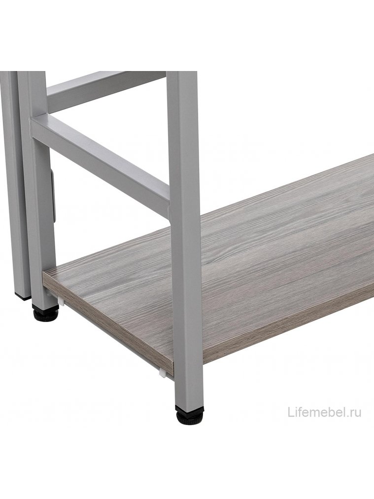 Стеллаж Leset Пако 1200 серый / атлас светлый