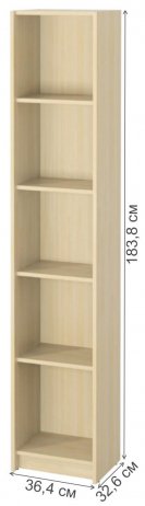 Стеллаж Милана-6 дуб молочный