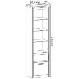 Стеллаж Джаз 1D1S